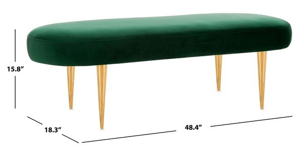 Safavieh Corinne Velvet Oval Bench, Reduced Price 2172716118 SFV4704A