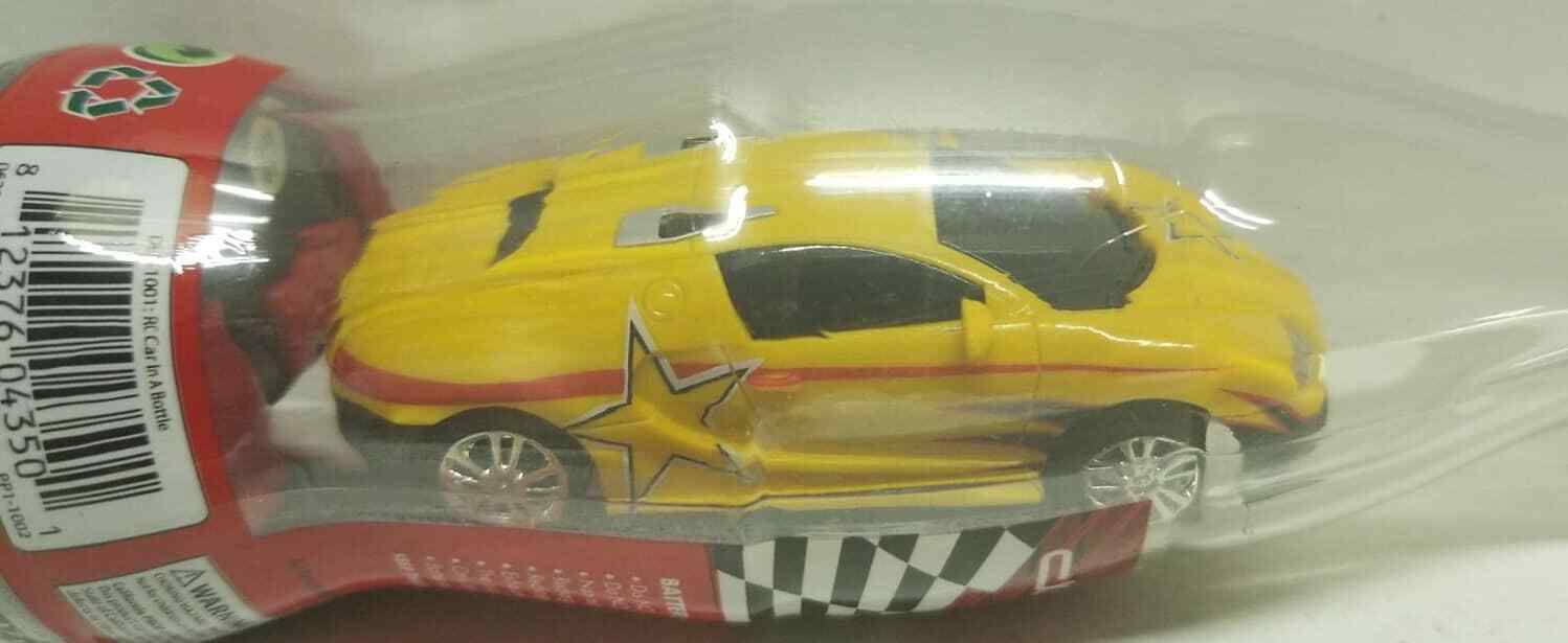 RC Remote Controlled Car In A Bottle Yellow (LOC BK-20)