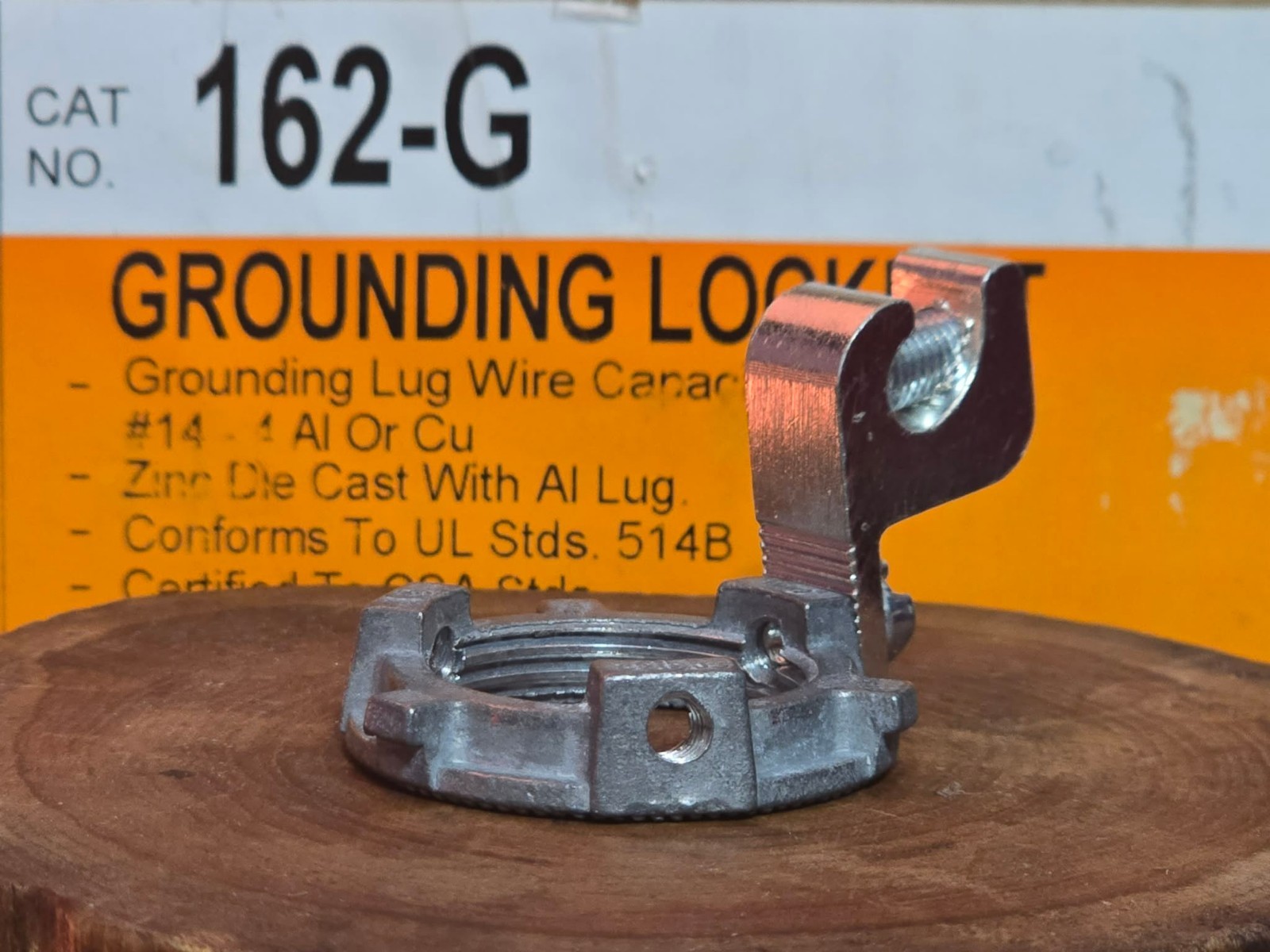 Bridgeport 162-G Grounding Locknut 3/4 in EMT Zinc Box of 10