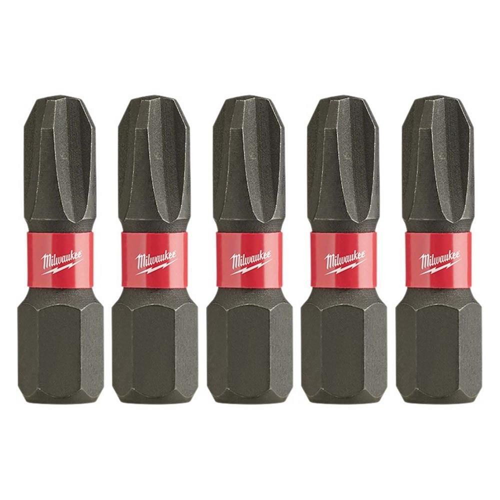 Milwaukee  SHOCKWAVE 1 in.Insert Bit Phillips #3 (5 Pk) SIZE #3 PHILLIPS