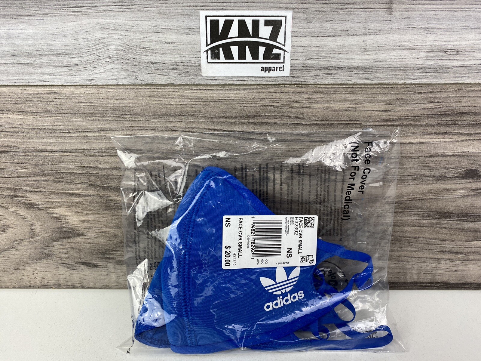 Adidas H32392 Face Covers, Size Small - 3 Pack Blue New Never Worn in package