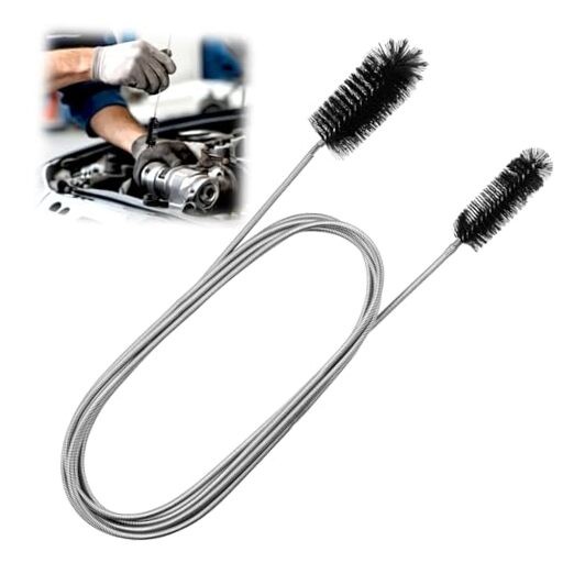 78" Long Flexible Car Drain Cleaning Brush,Stainless Steel/Nylon Pipe Cleaner