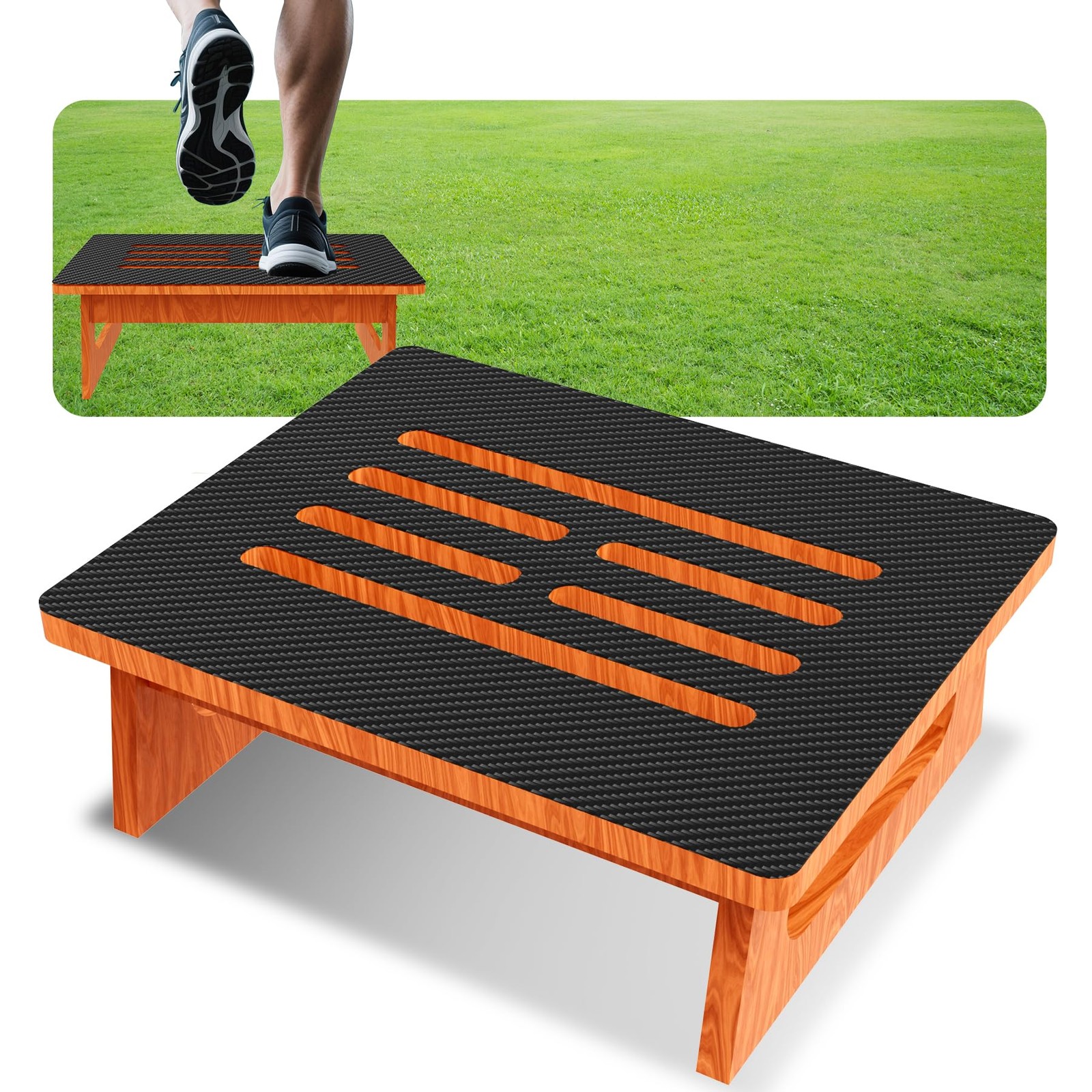 5.5" Height One Step Stool for Adult & Toddler, 400 Lbs Heavy Duty Platform w...