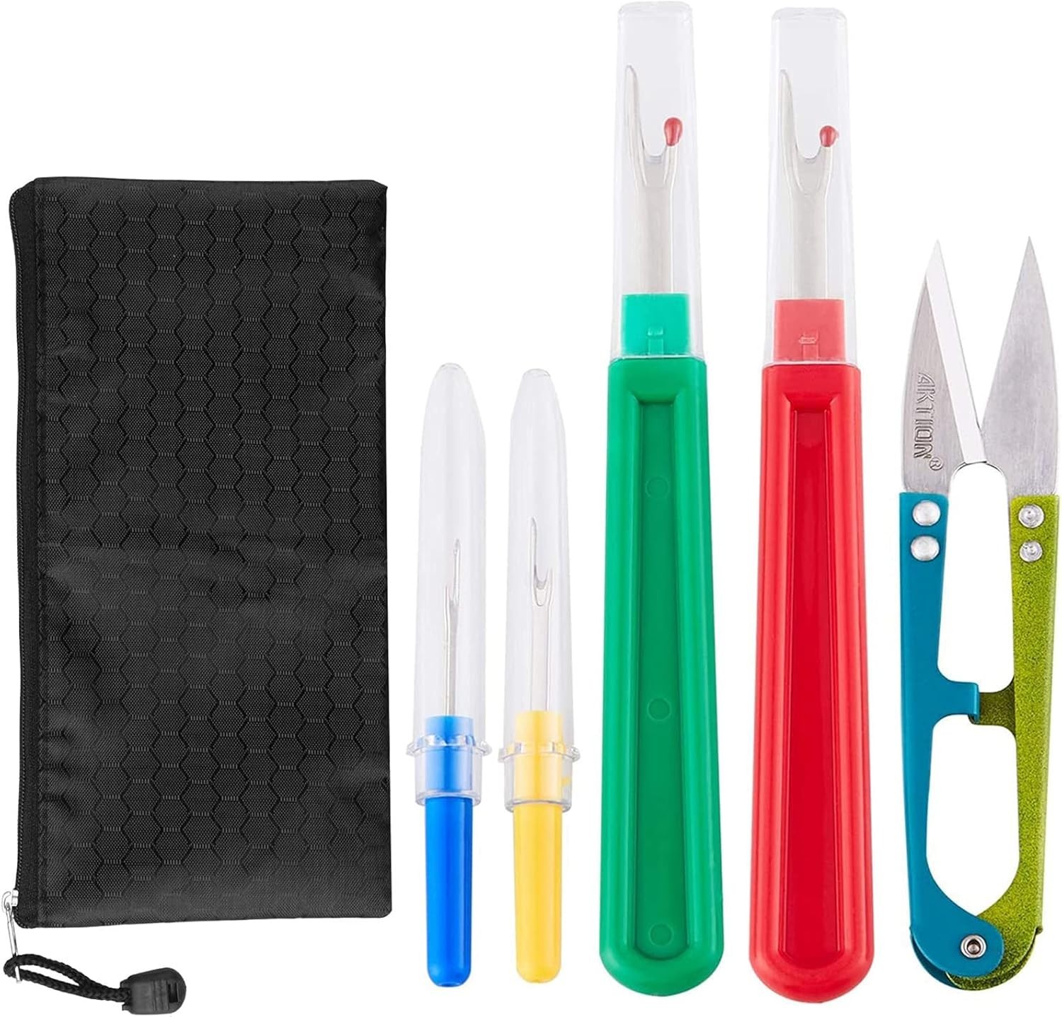 Kit Abreojales Cosedora 2 Grandes 2 Pequenos con Tijera Corta Hilo Multicolor