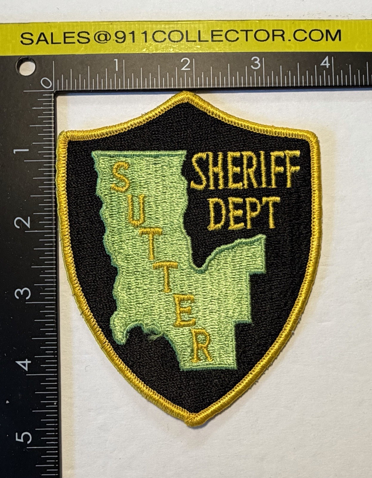 CALIFORNIA SUTTER COUNTY SHERIFF DEPT PATCH MAP #PDD79