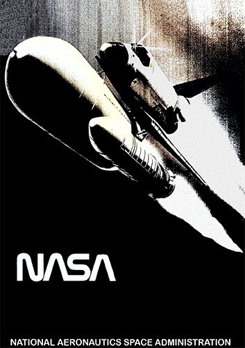 NASA 1980s Vintage Space Shuttle Promo Poster Print