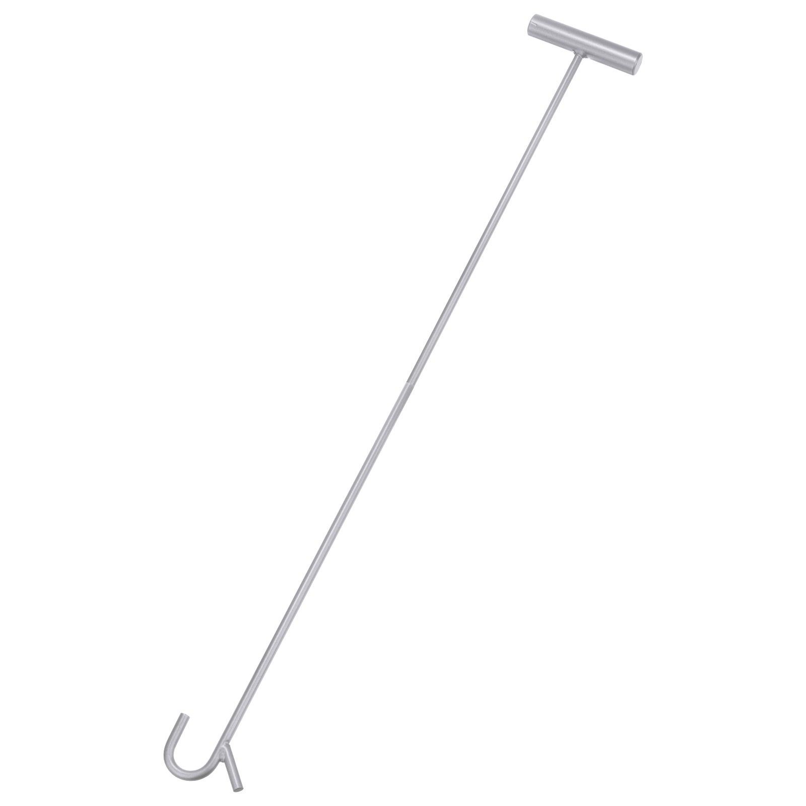 Wheel Pin Puller Hook 31.5" A3 Steel for Pulling Manhole Covers Silver