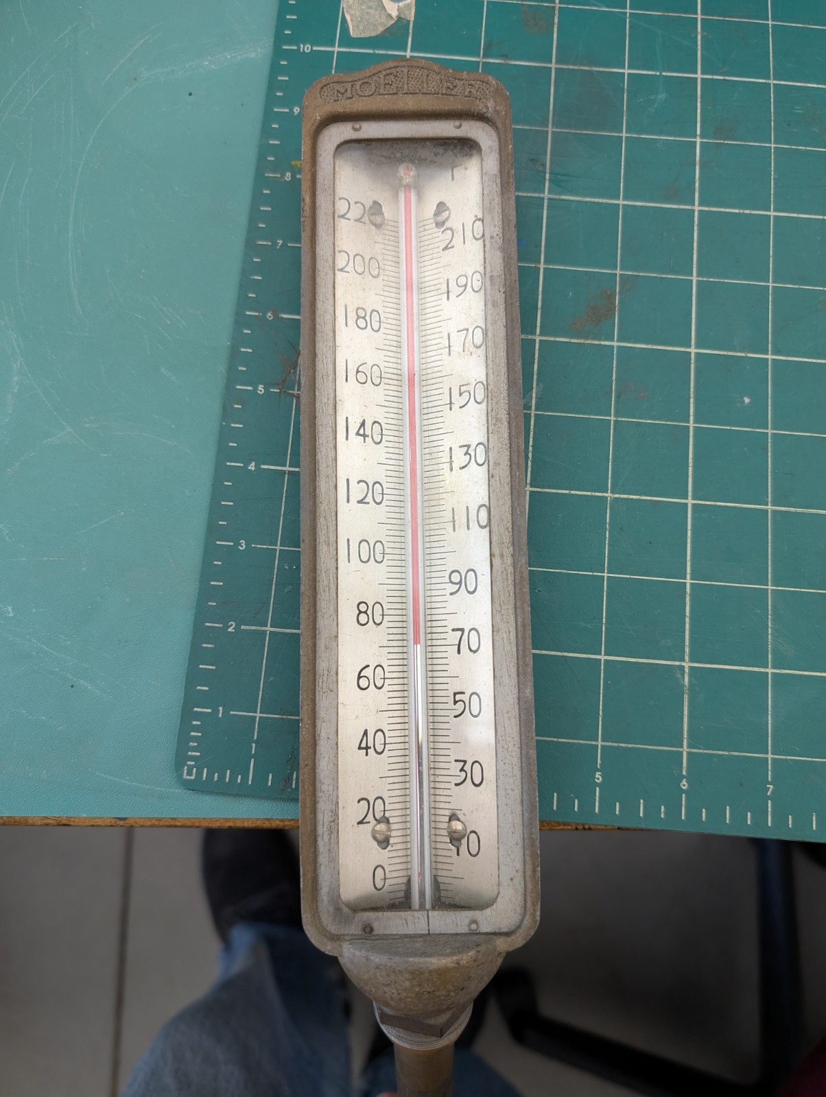 Works Vintage Moeller Industrial Temperature Gauge Richmond Hill, N.Y. !Charity!