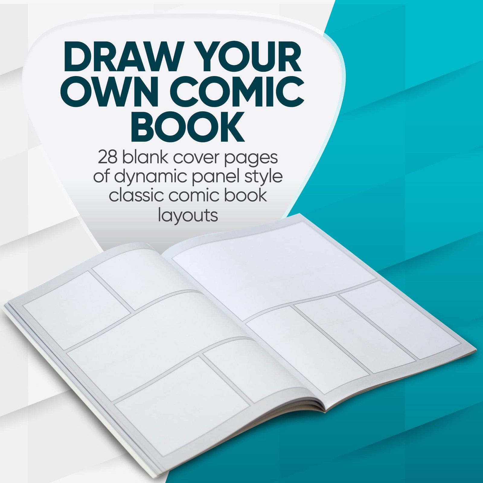 - Blank Comic Book, Draw-It-Yourself Comic Sketch Book with Dynamic Panels, 6...