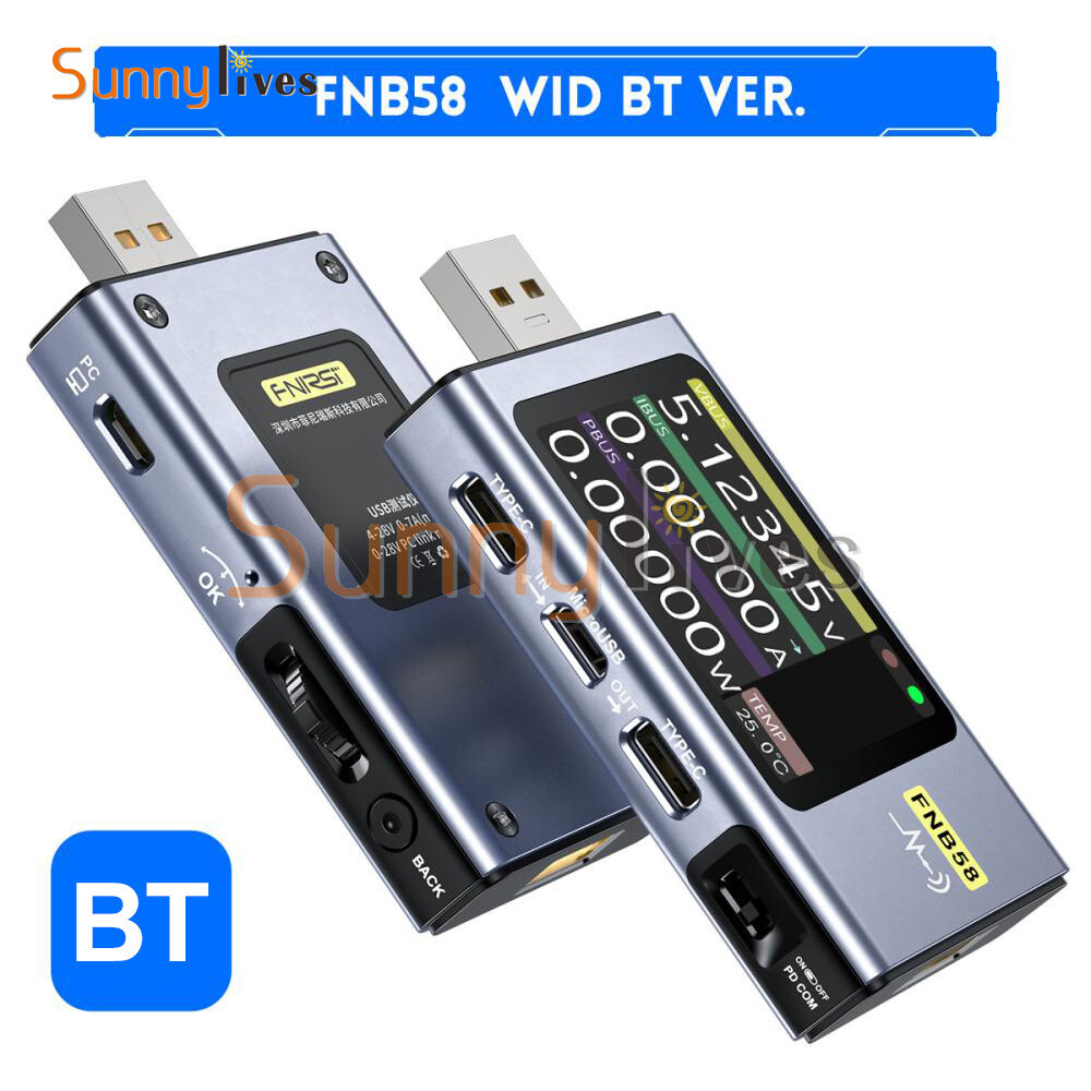 FNIRSI FNB58 FNB48P Digital USB Voltage Current Power Meter Voltmeter Ammeter