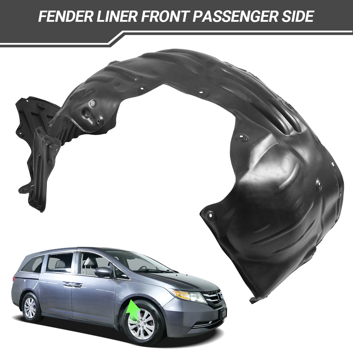 Fender Liner For 2014-2017 Honda Odyssey Front Right Passenger Side 74101TK8A10