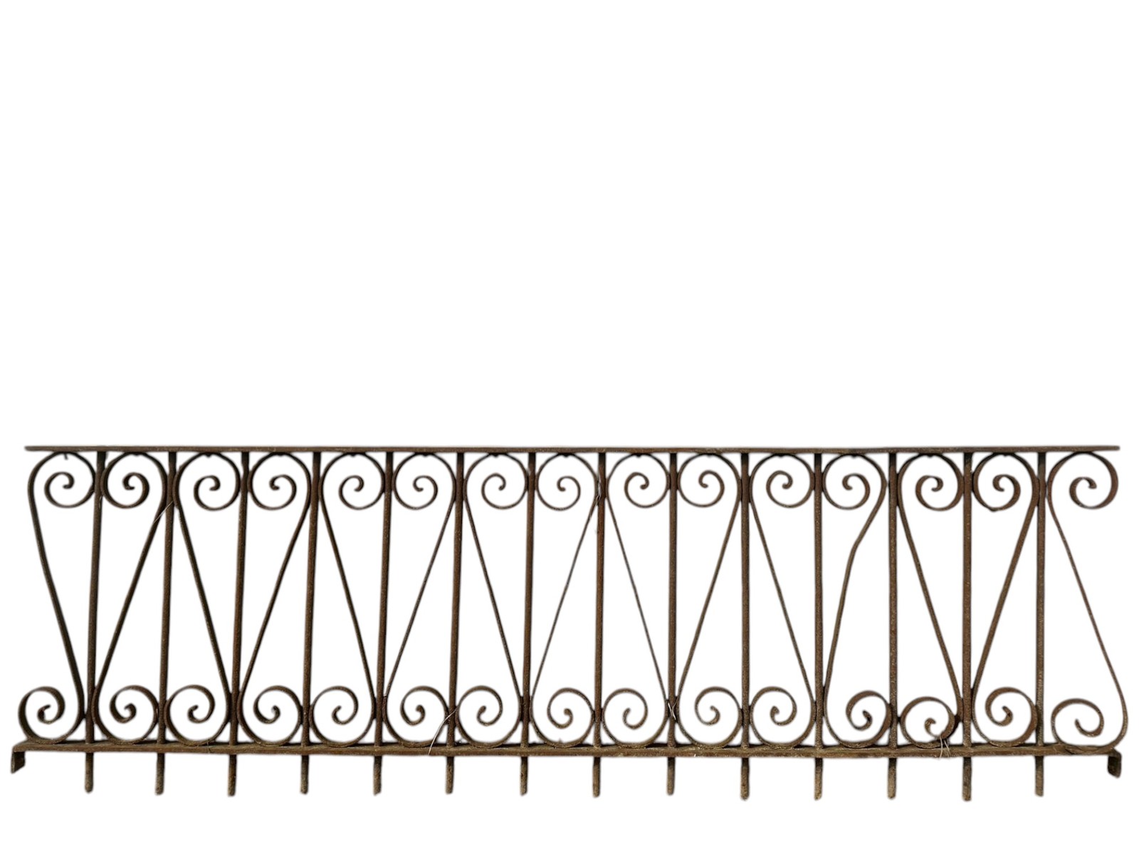 Antique Wrought Iron Garden Gate - 68" Long x 21" Tall - GA20859