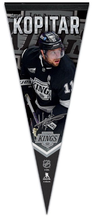 ANZE KOPITAR Los Angeles Kings NHL Signature Premium Felt Collector's PENNANT