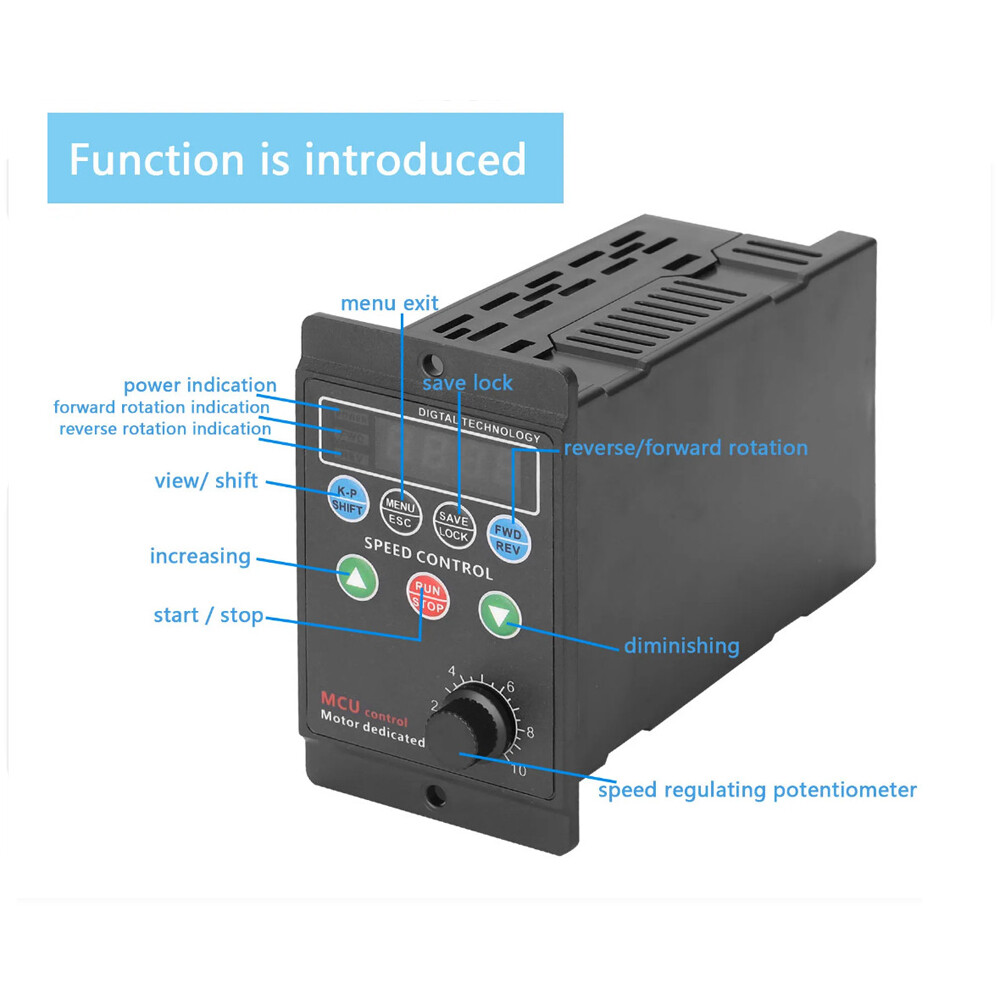 AC220V Single-phase Input Three-phase Output Motor Variable Frequency Governor
