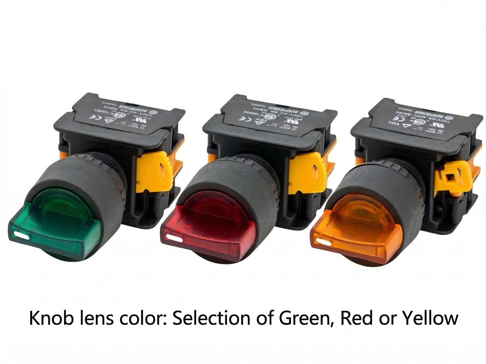 Alpinetech SL223 LED Illuminated 22mm Maintained Selector Switch 3 Positions_2NO