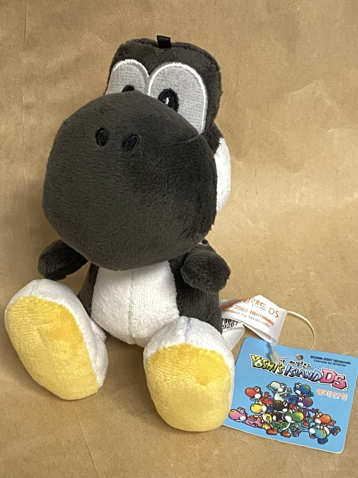KPS Sanei Mario Yoshi’s Island DS 5” Black Yoshi Plush Toy Nintendo 2009