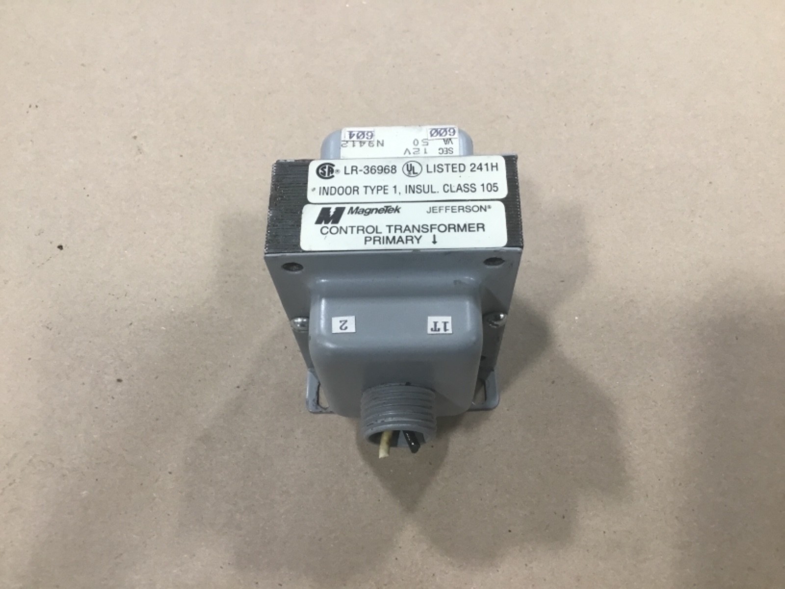 MagneTek Jefferson LR-36968 Control Transformer Indoor Type 1 Class 105 #101B16