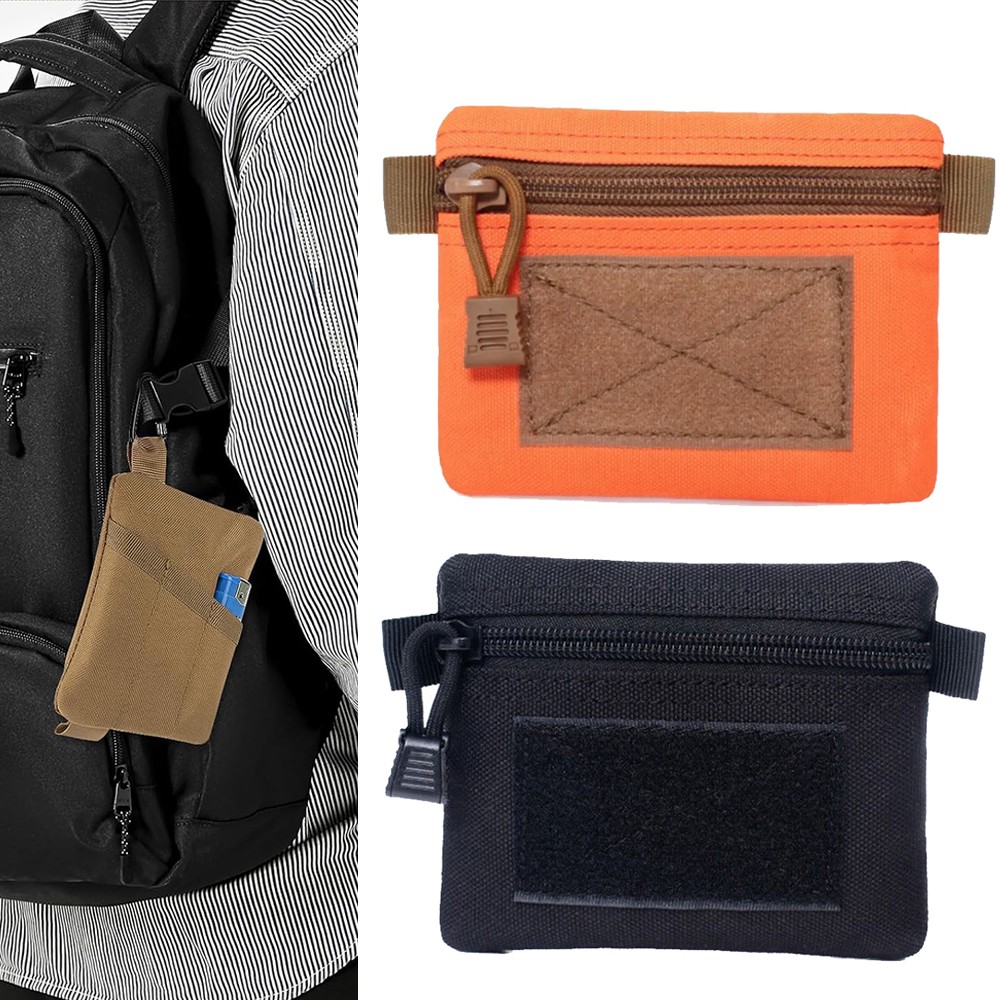 Small Tactical EDC Belt Pouch Compact Tool Utility Wallet Card EDC Organizer Bag