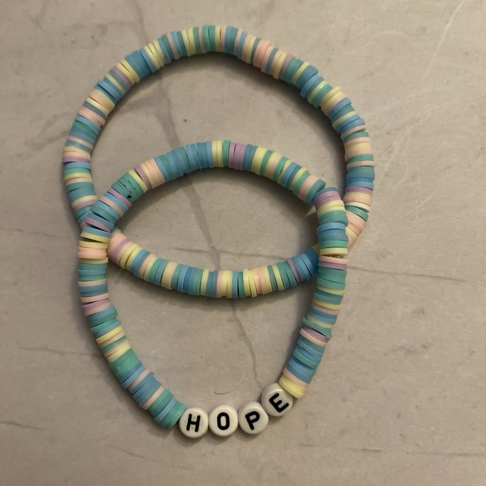 Artisan Clay Stretch Bracelet (Hope)