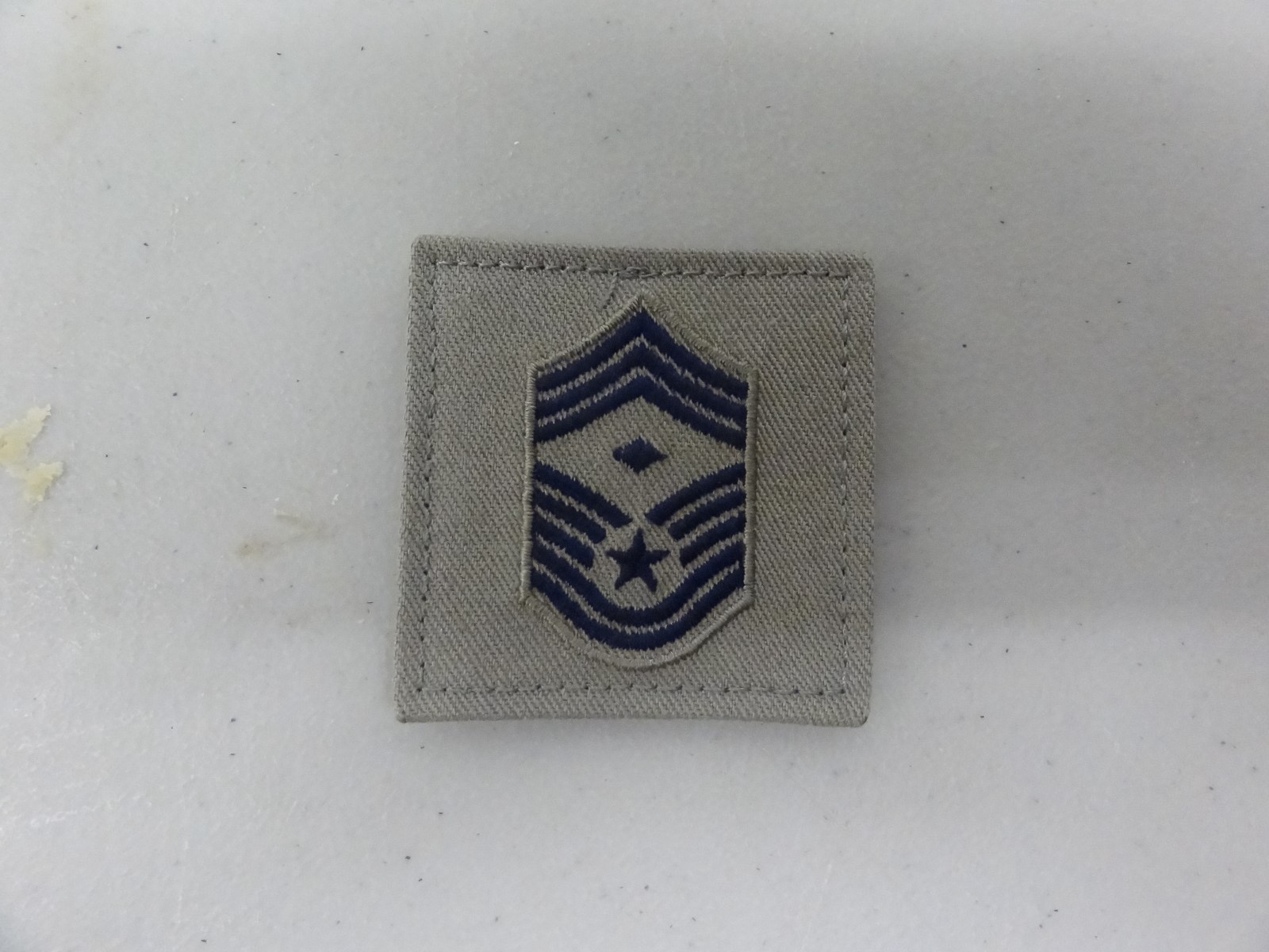 MILITARY PATCH US AIR FORCE RANK HOOK AND LOOP BACK CHIEF MASTER SERGEANT DIAMON