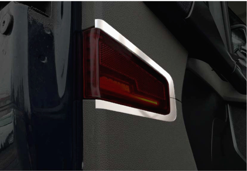 2x Interior Door Lamp Stainless Steel decors for Scania S R NextGen Trucks