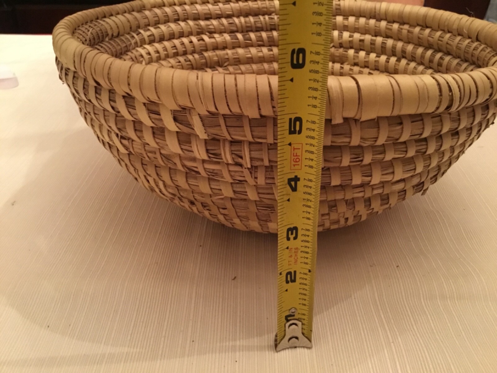 Large SWEETGRASS Basket 11” Diameter and Paperback