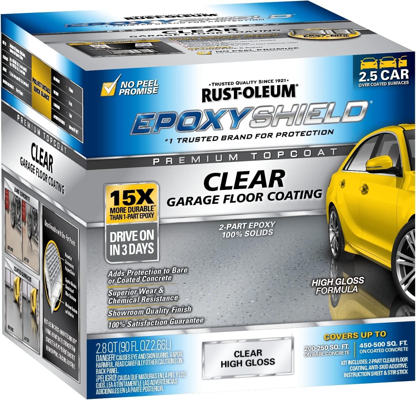 NEW - Rust-Oleum 1 gal Brands 292514 Clear EpoxyShield Premium CLEAR  Coating