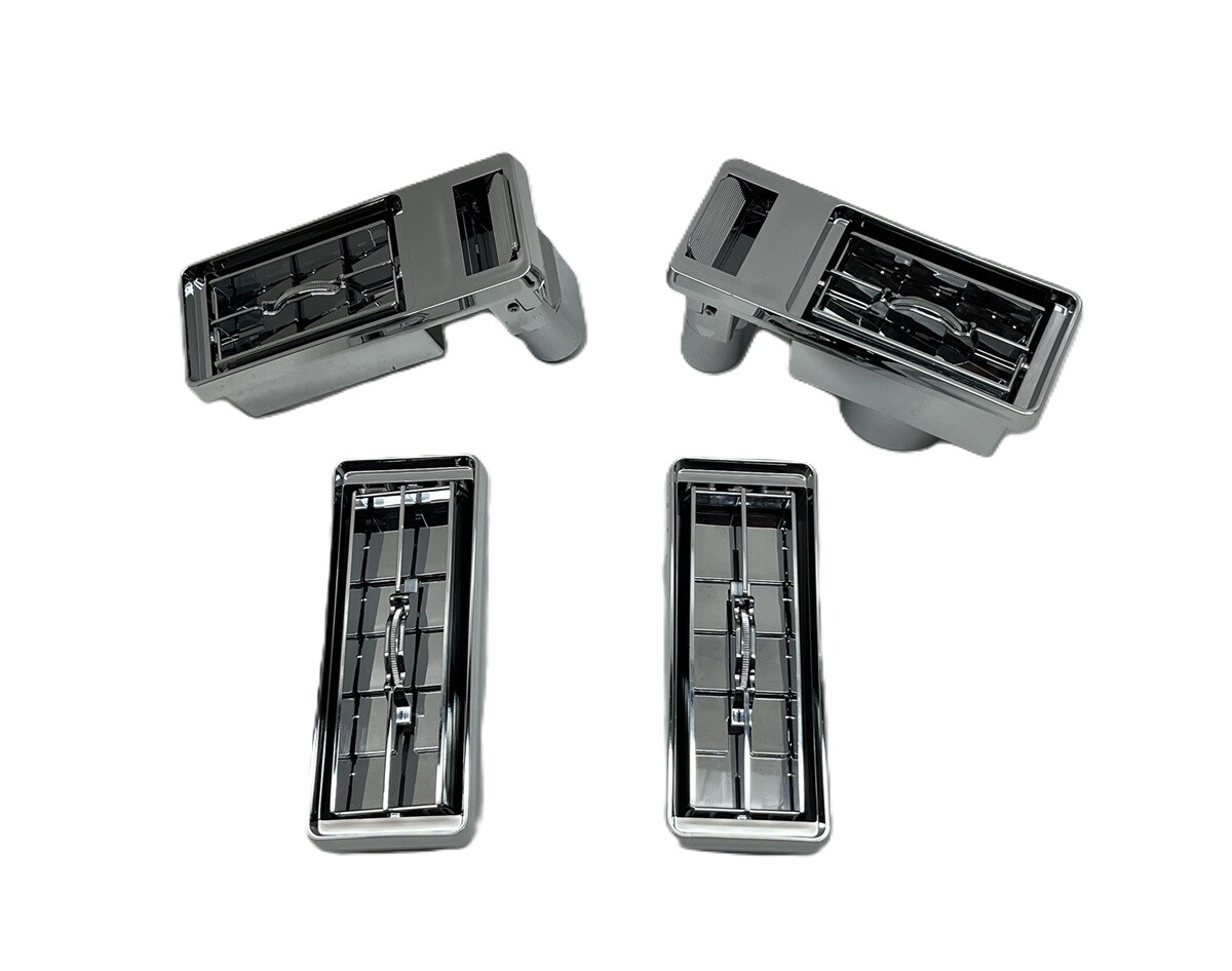 Chrome Plastic A/C Vent Kit. Fits Kenworth 2001 & Older Trucks