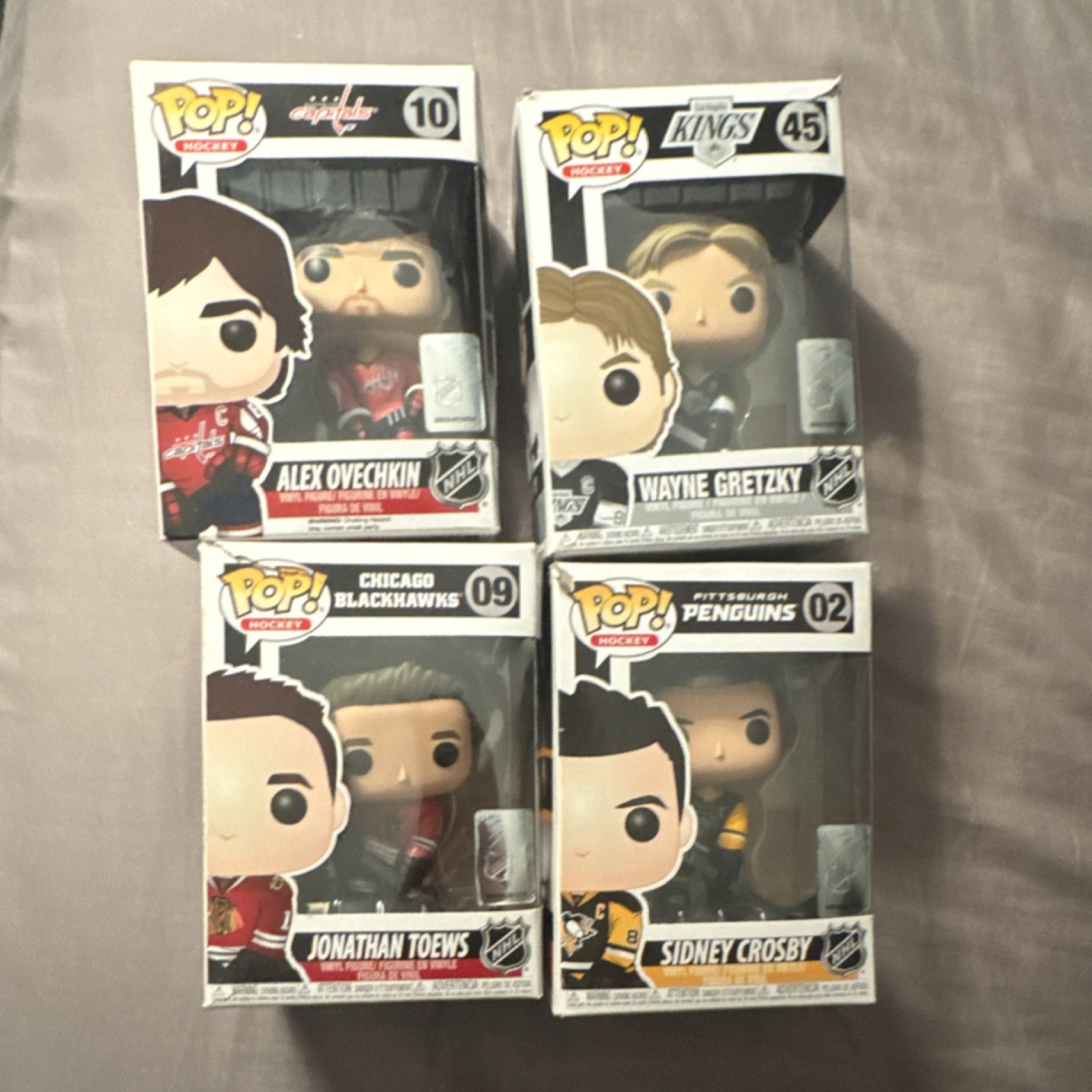 Funko NHL Vinyl Figures Mixed Lot - Ovechkin, Gretzky, Toews, Crosby - 4 Pack