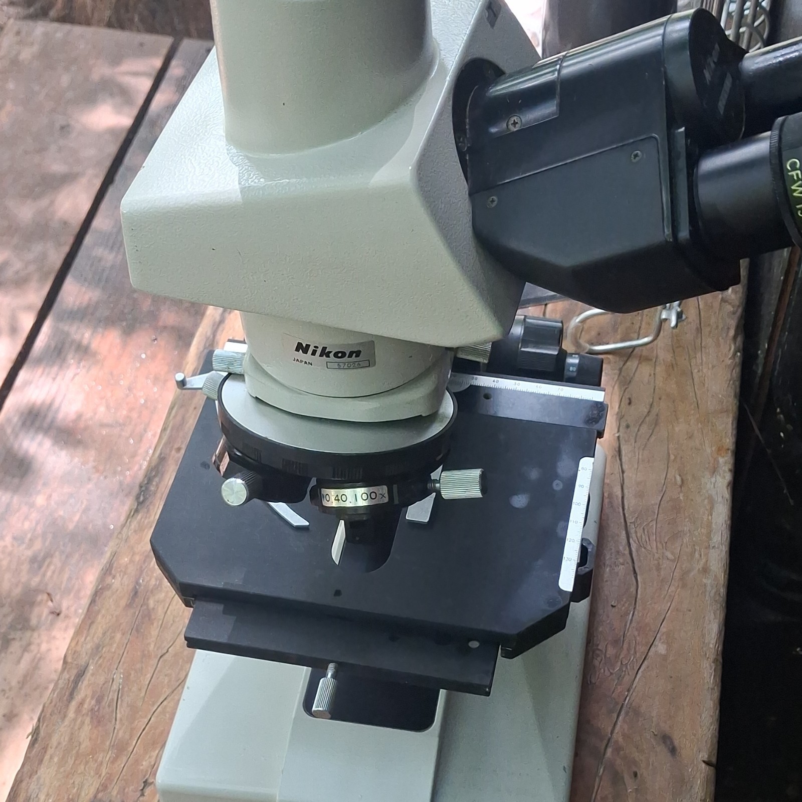 Nikon Optiphot Upright Binocular Compound Microscope 40x-100x
