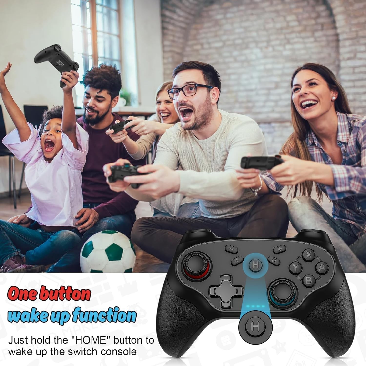 2 Pack Wireless Controller for Nintendo Switch 2/1 Lite/OLED and PC, with Blu...