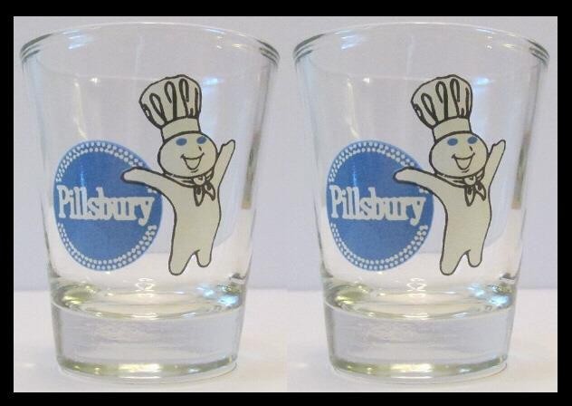 Set of 2 Pillsbury 1½oz. Shot Glasses