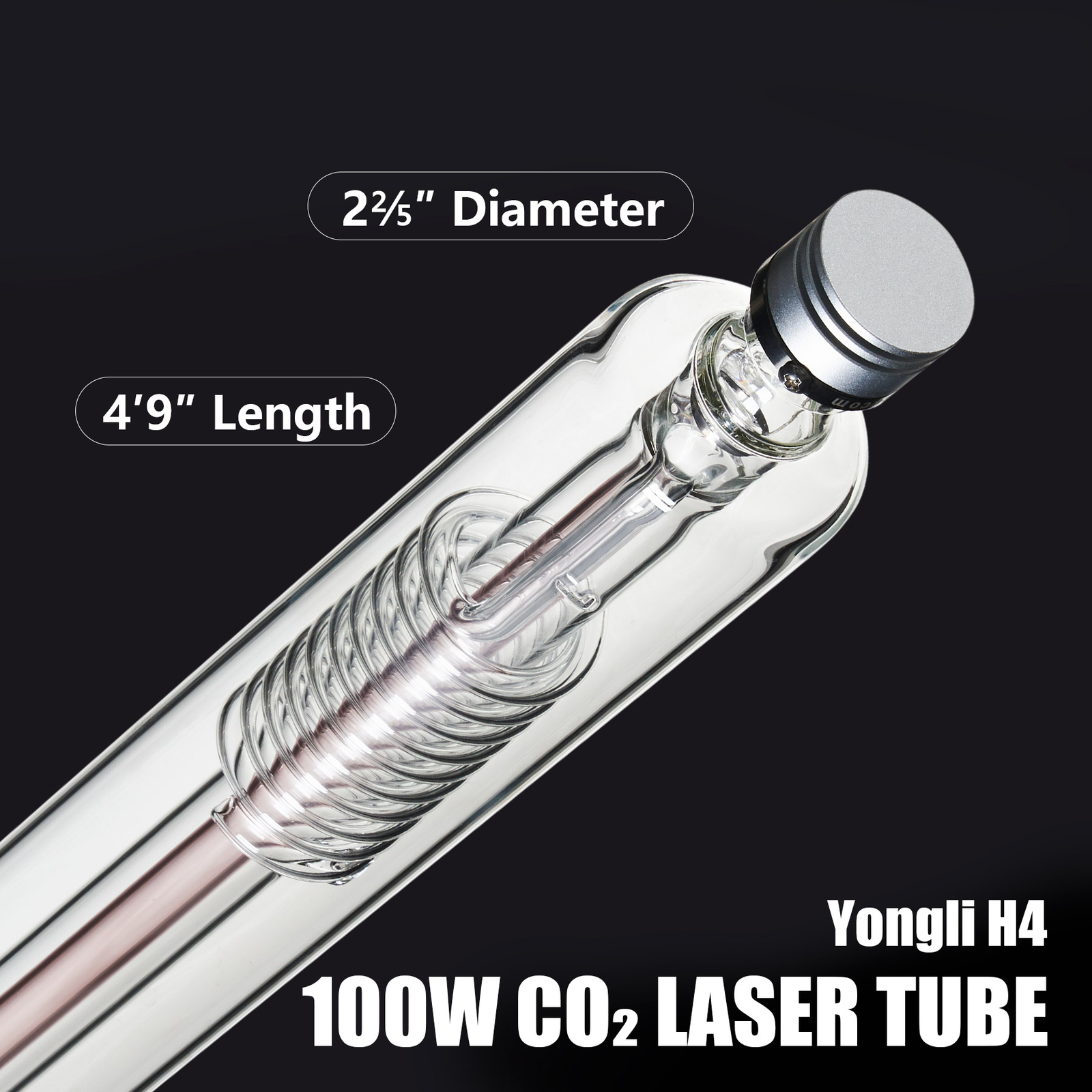 YL H4 100W Replacement Laser Tube for OMTech CO2 Laser Cutter Engraver Marker