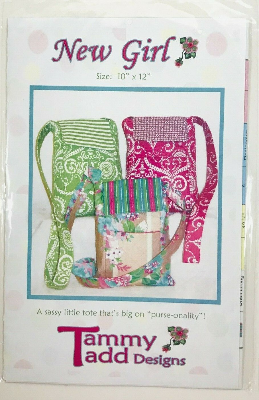 Tammy Tadd Designs NEW GIRL Handbag Sewing Instructions