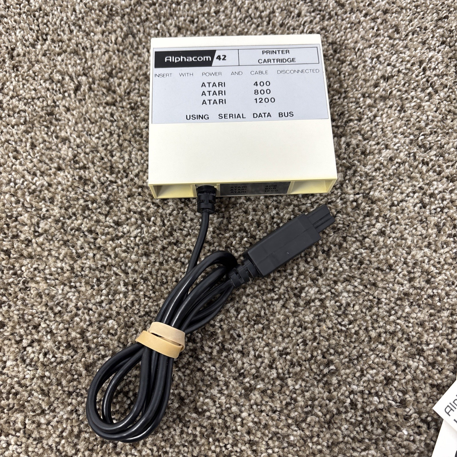 Atari 800 Computer Alphacom 42 Thermal Printer 40 Colum AS IS FOR PARTS!!!
