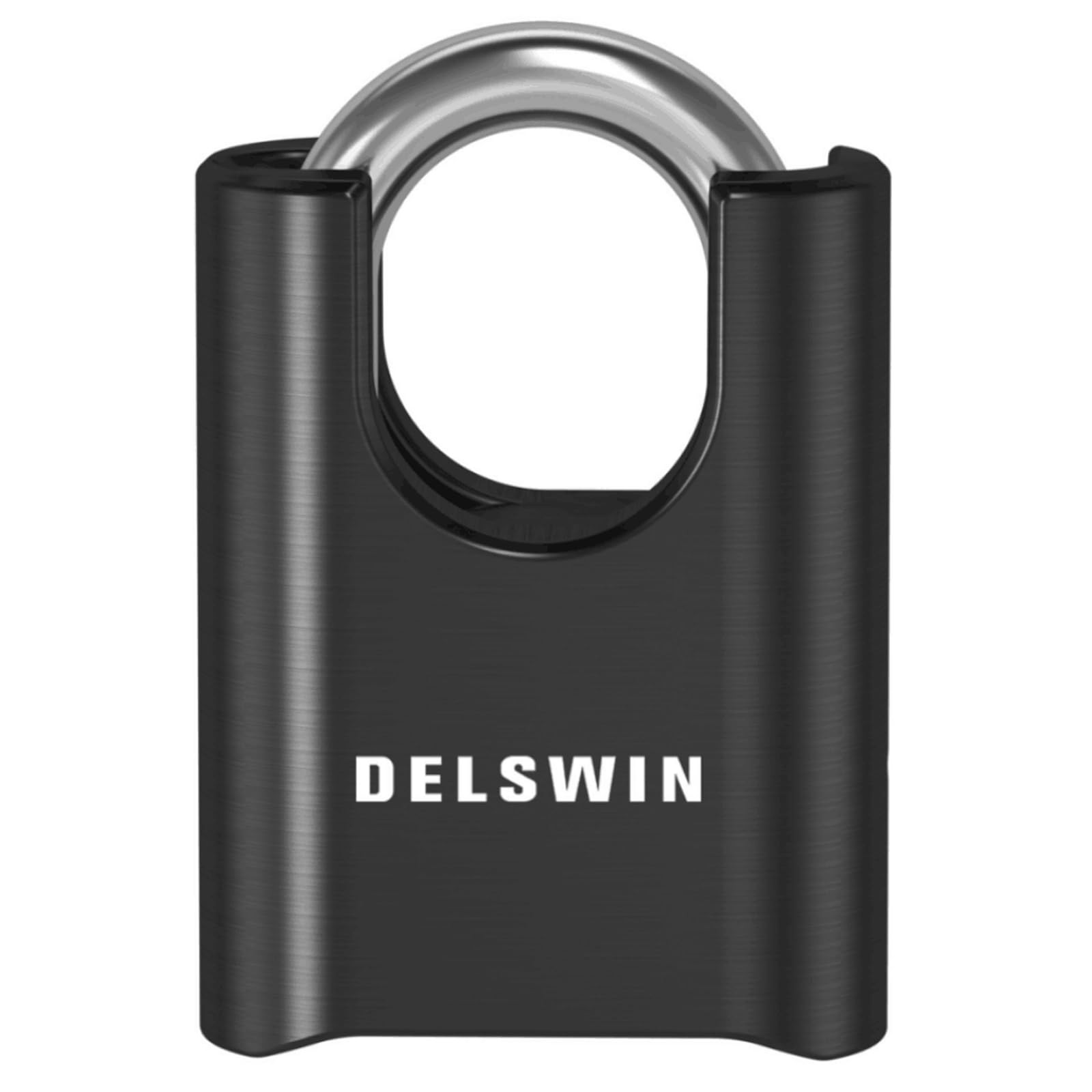 DELSWIN 4-Digit Combination Lock Outdoor Padlock - 1 Piece, Obsidian Black