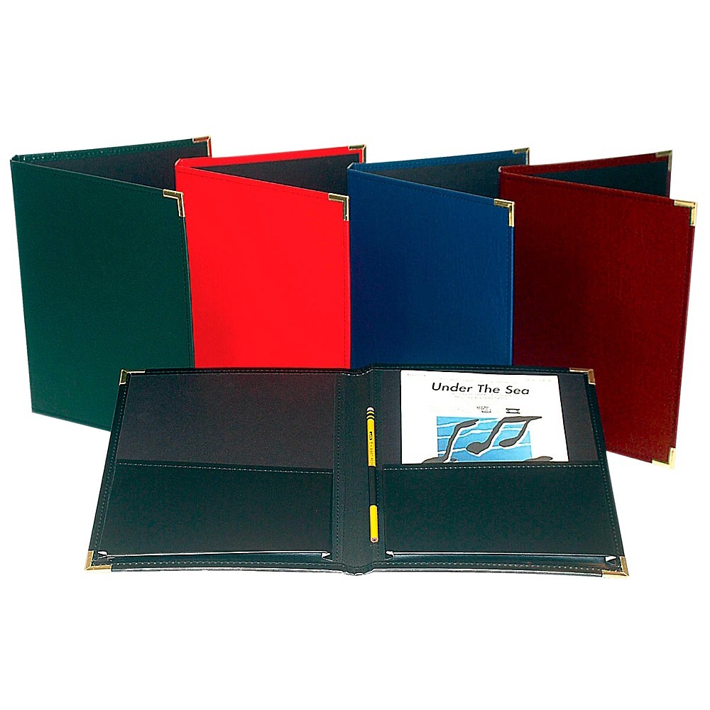 Marlo Plastics Choral Rehearsal Folder 9" X 12" with Gusset Pockets Blue