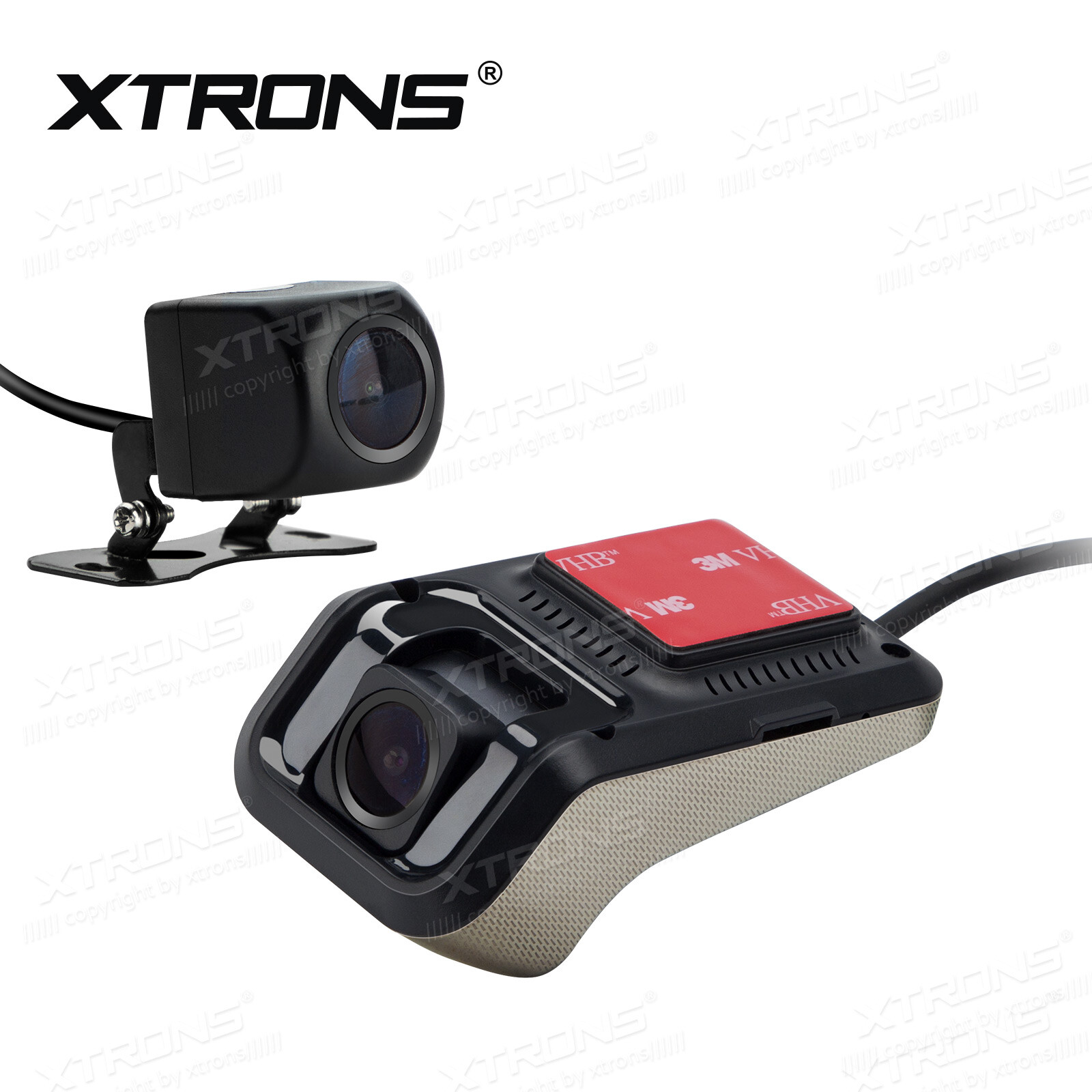 Car Front+Rear DVR Dash Camera HD Video Recorder 720P Wide-Angle