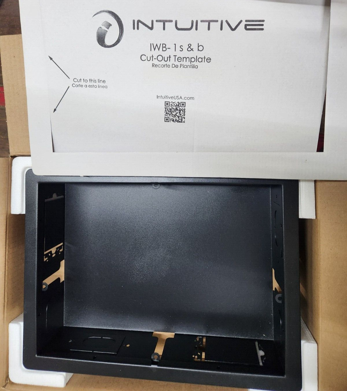 NEW Intuitive IWB-1sb In Wall Box Black retrofit, pre-construction