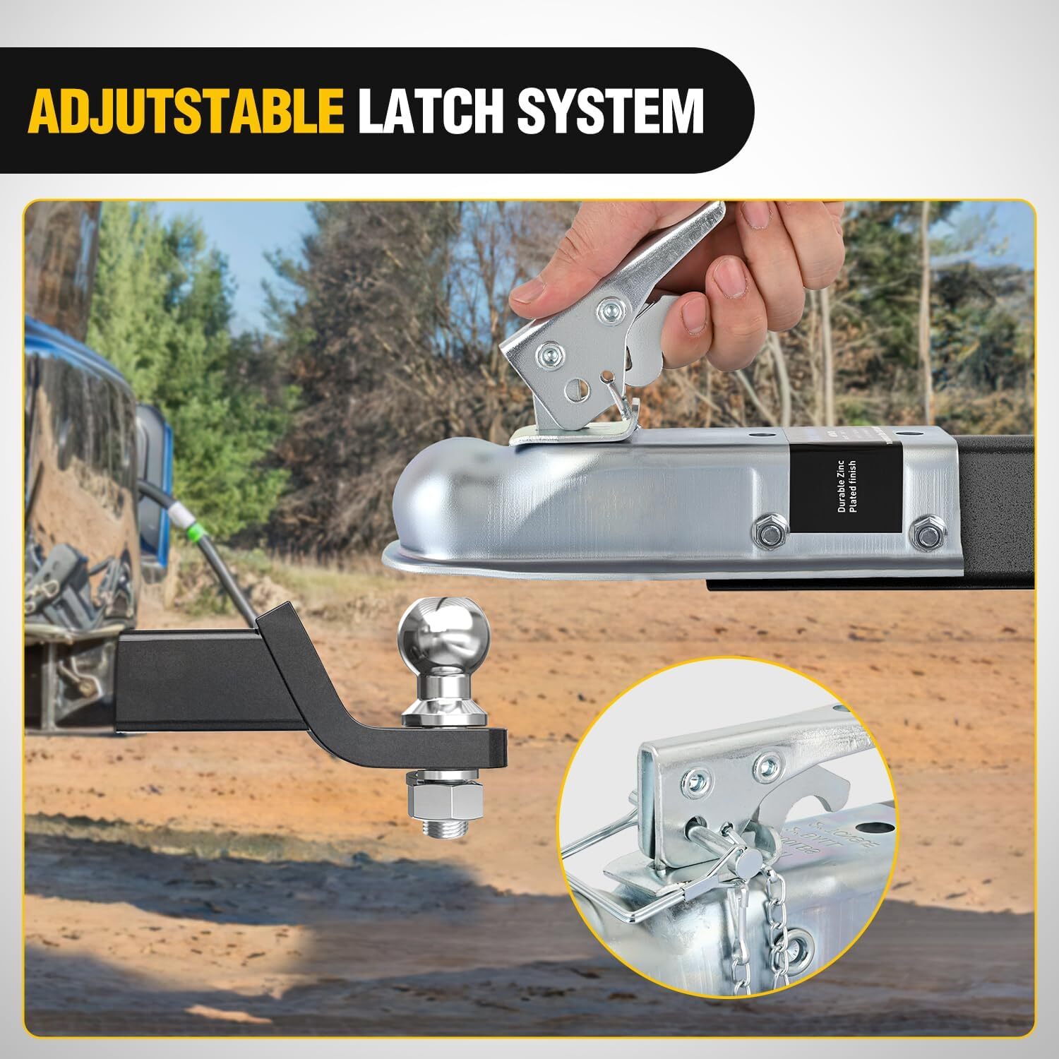 Nilight Straight Trailer Coupler or A-Frame Trailer Coupler 9 types choice