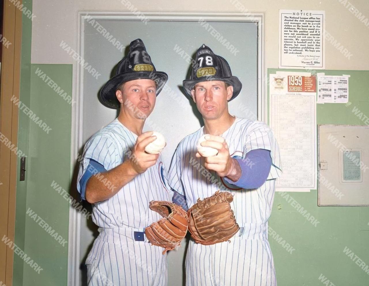 GW18 DON ELSTON - BILL HENRY CHICAGO CUBS 8x10 11x14 16x20 Colorized Photo