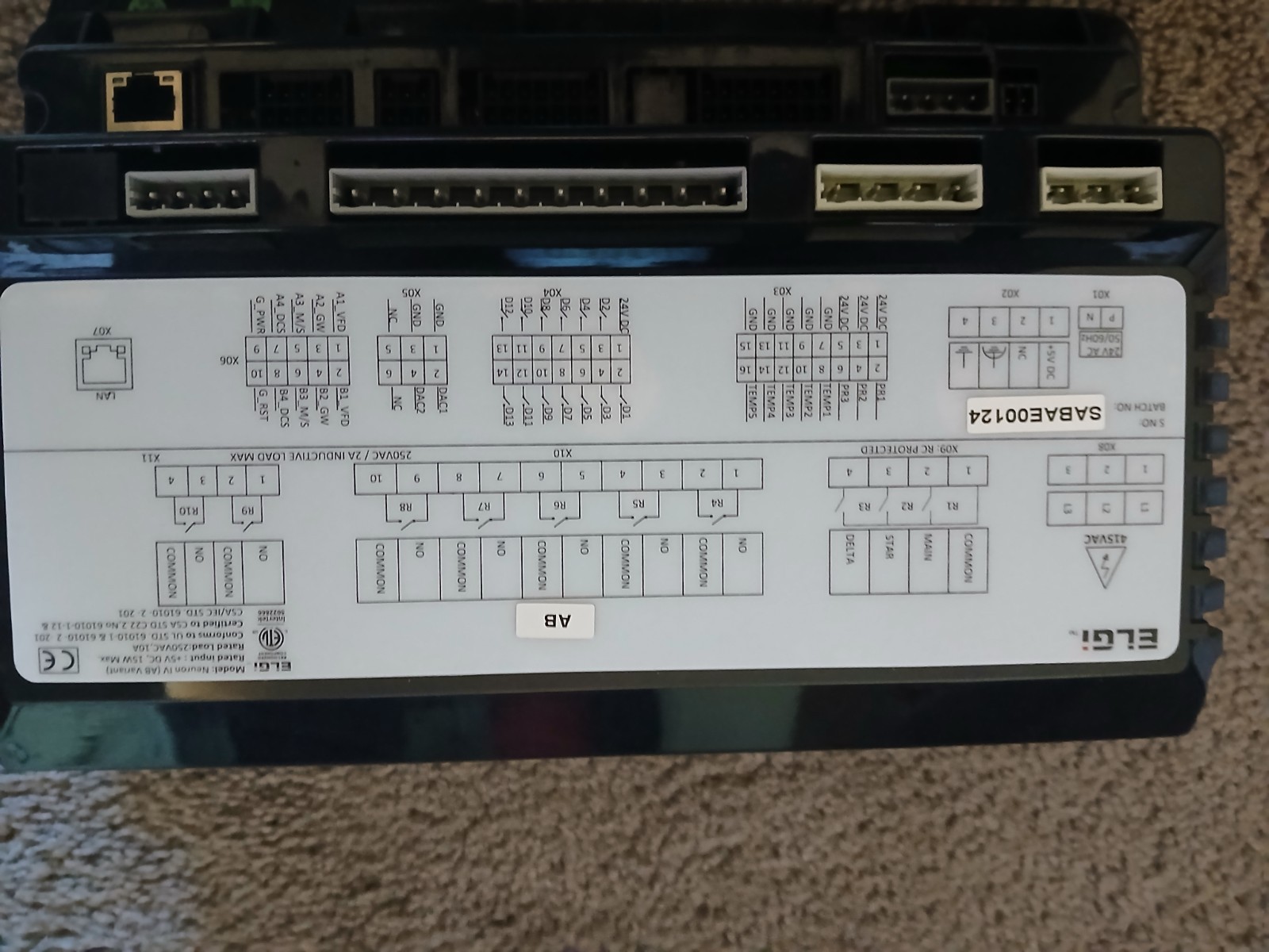 Elgi Neuron 4 Compressor Control Panel