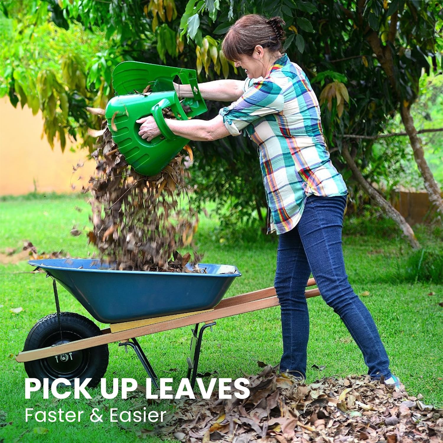 GARDEASE Leaf Scoops Premium Ergonomic Large Hand Held Rakes for Fast Leaf,