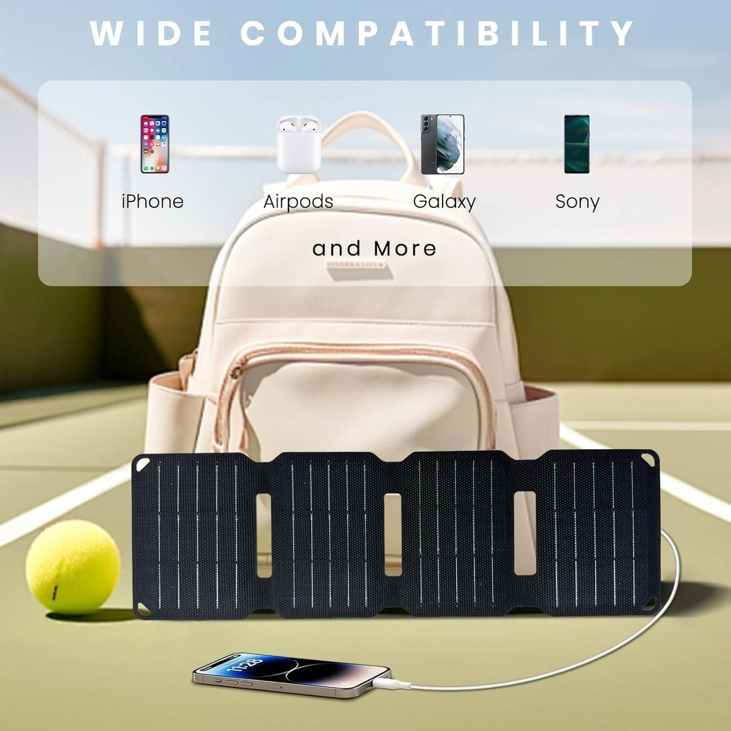 Flexsolar 10W Foldable Mini Solar Panel Charger For All Phones Iphone. Samsung