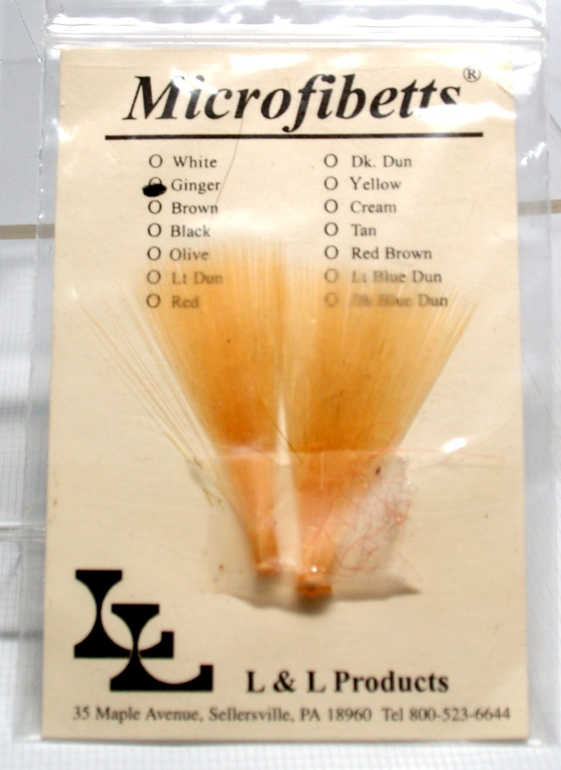 Fly-Tying Mayfly Tail /  MicroFibetts 2” Orange MF-5  #483