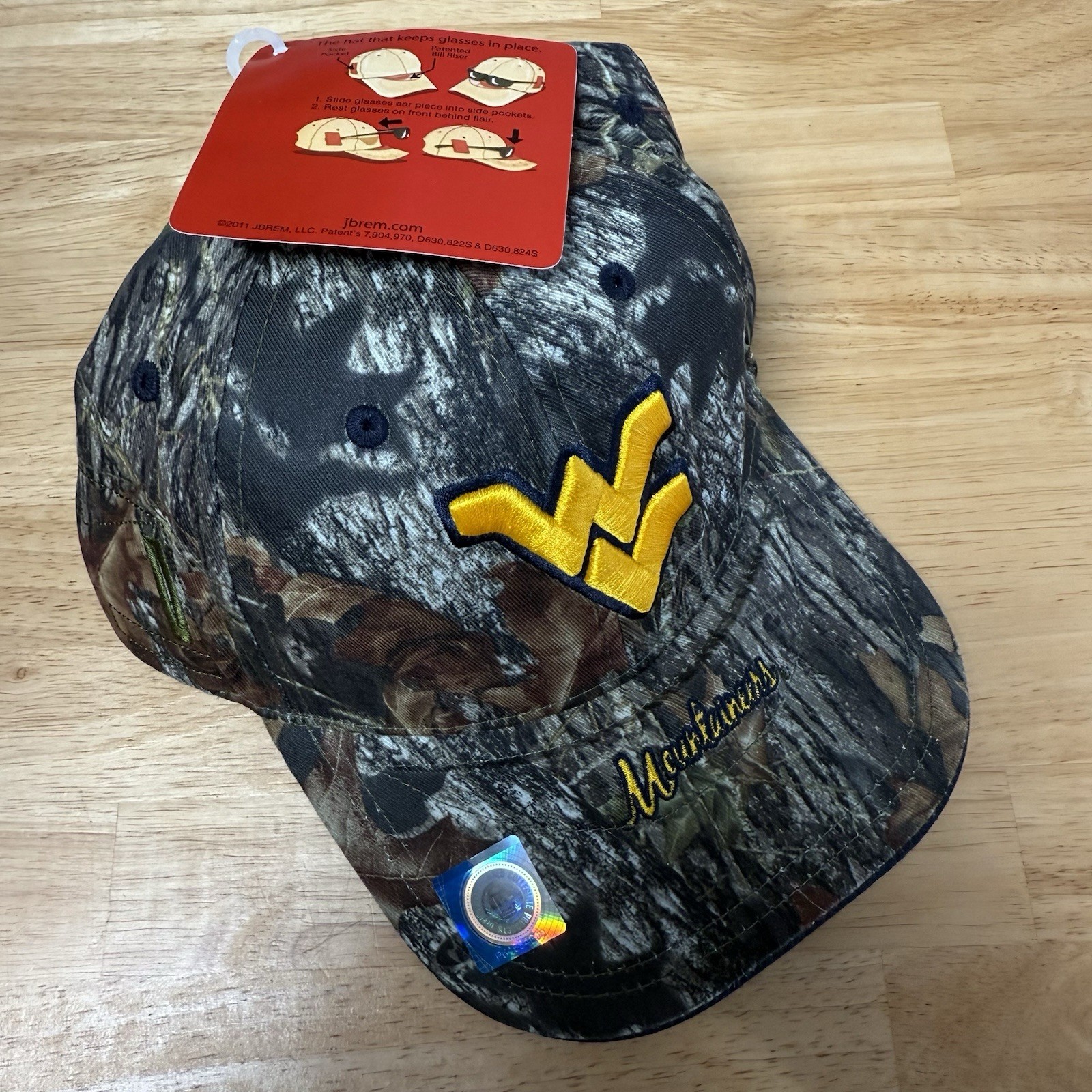 JBrem NCAA West Virginia Mountaineers Adjustable Hat Evo Cap WVU WV Camo