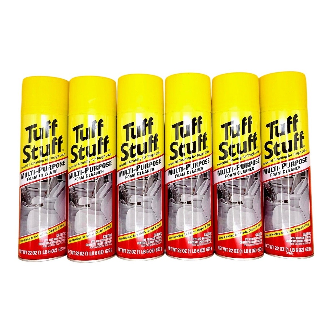 (6) Tuff Stuff Multi Purpose Foam Cleaner 22oz - 6 Cans - Car Interior & Home