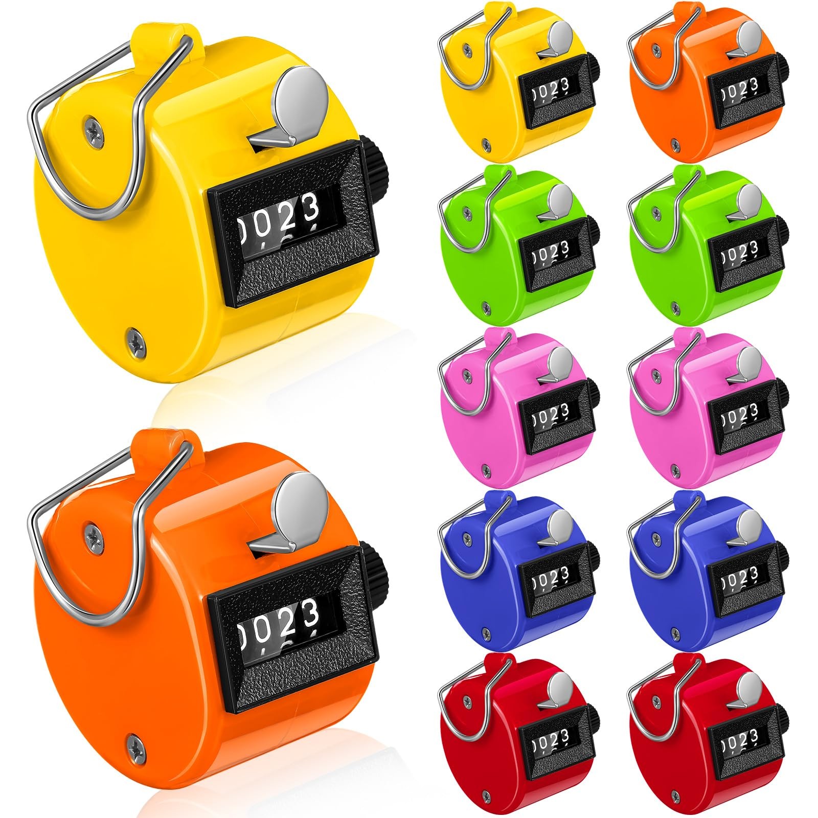 12 Pcs 4 Digit Clicker Counters ABS Metal Handheld - Event Scoring, Sports