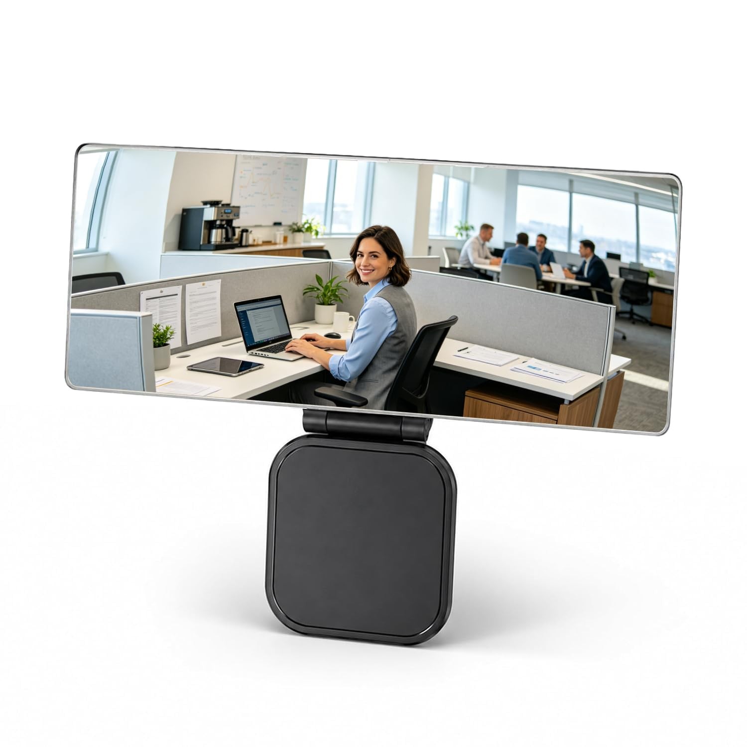 6.7 x 3 Magnetic Computer Monitor Convex Mirror See Behind You |