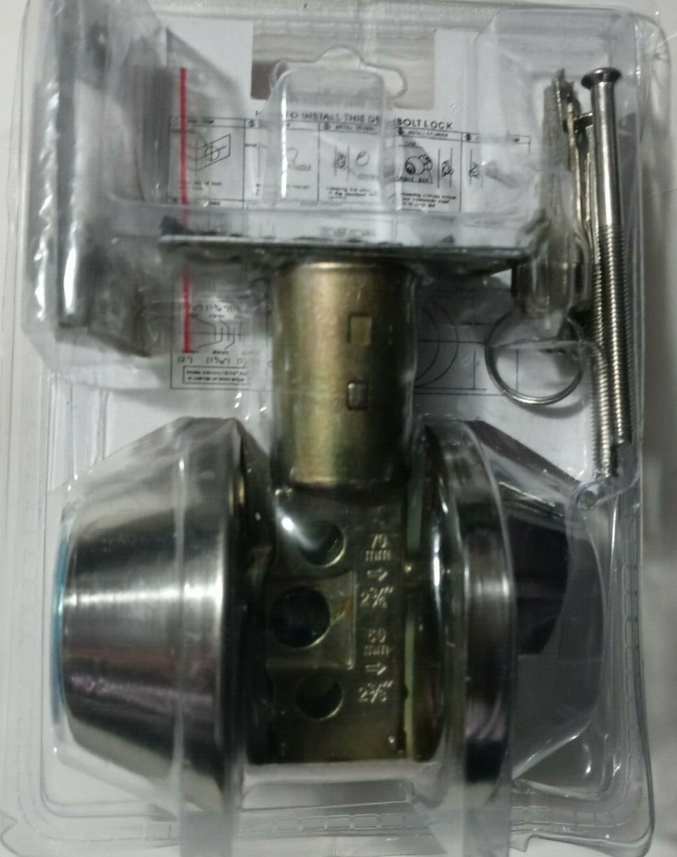 Entrance Lock Single Cylinder Deadbolt, Satin Stainless